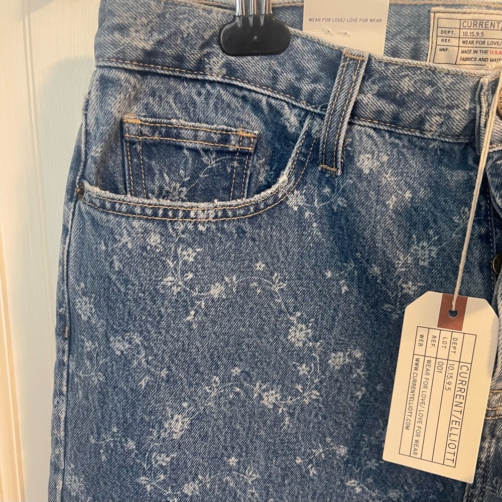 NWT Current Elliott Original Straight Mojave Viney Floral 32 Cottagecore Boho - Picture 6 of 13